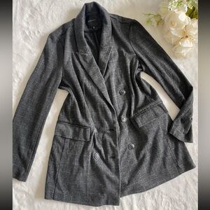 Dynamite Charcoal Double-Breasted Blazer